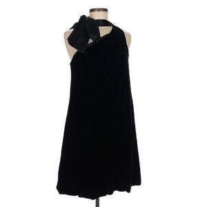Diane Von Furstenberg Dress Silk Blend Hermione Neck Black 10